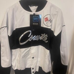 Corvette Black & White Bomber Jacket - Official GM Licensed
